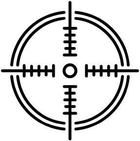Target crosshair outline icon