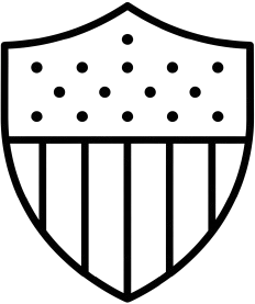 Dotted and striped shield icon
