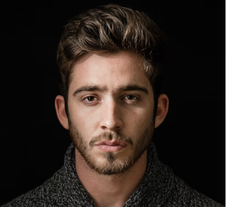 Close up bearded man portrait